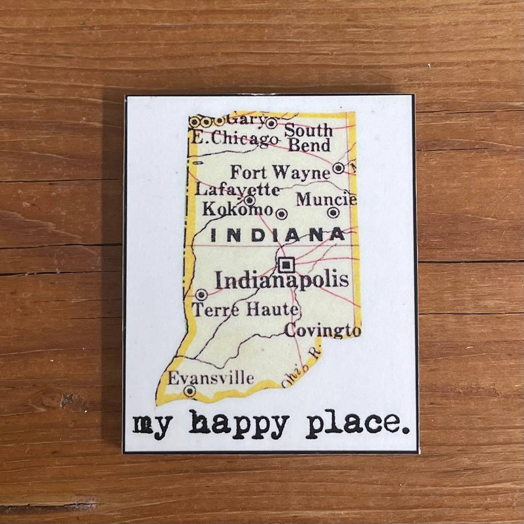 Indiana Map Magnets and Key Chains - Adult & Kids T-Shirts, Sweatshirts & Hoodies apparel design preview 1
