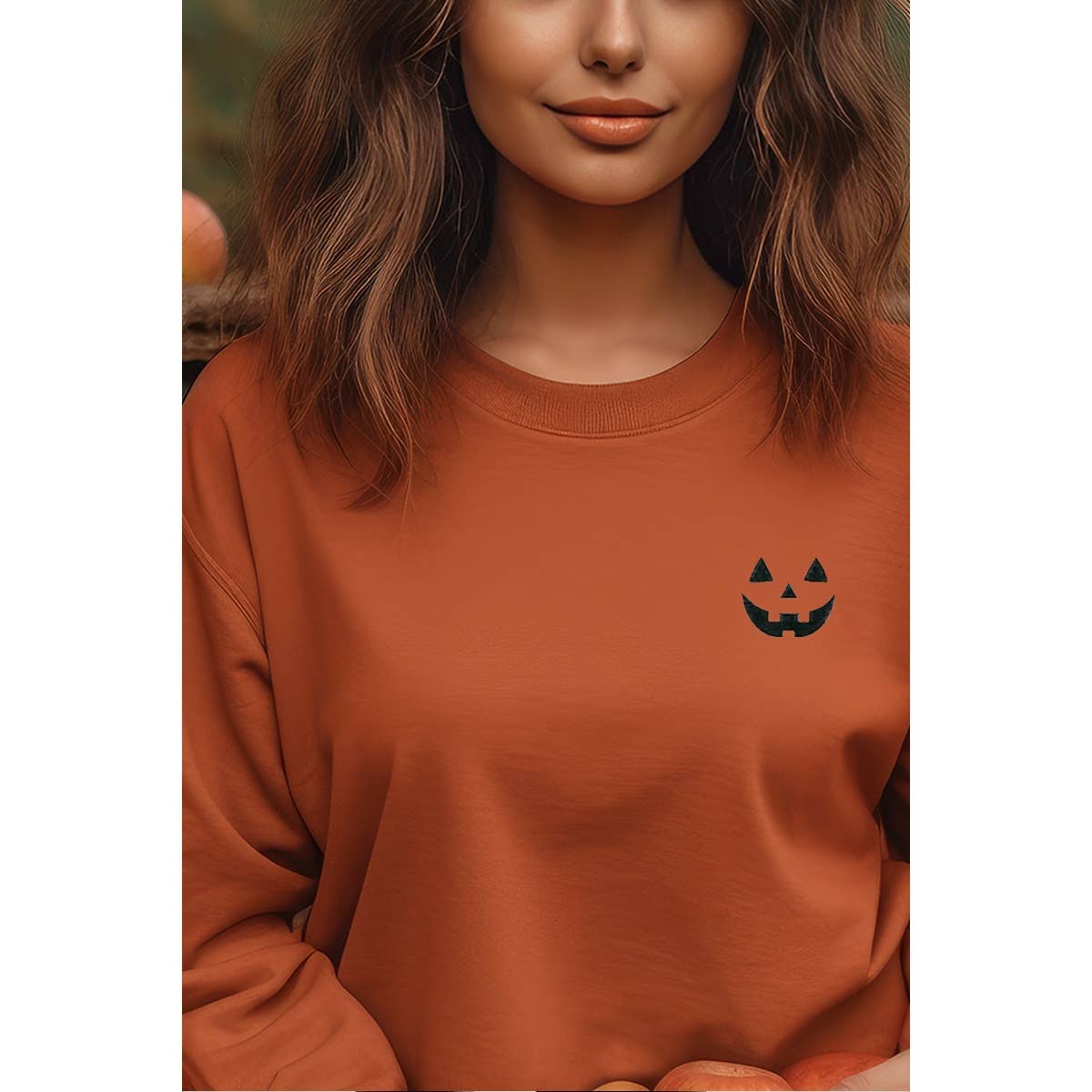 Pumpkin Face Embroidery Vintage Graphic - Adult & Kids T-Shirts, Sweatshirts & Hoodies apparel design preview 1