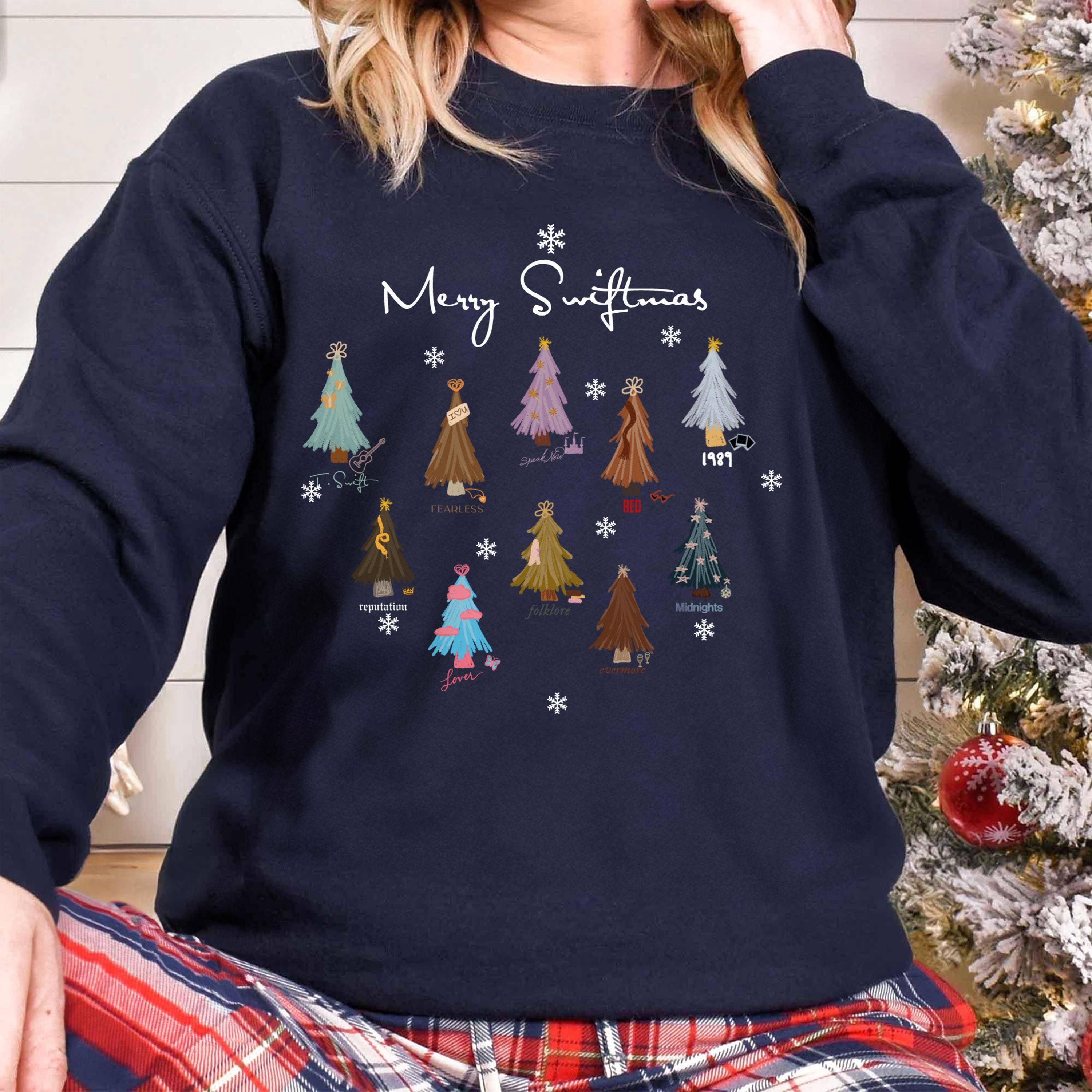 Swifties Christmas Merry Swiftmas Lyric - Adult & Kids T-Shirts, Sweatshirts & Hoodies apparel design preview 1
