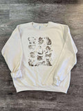 Magical Cat Collage On Cream - Adult & Kids T-Shirts, Sweatshirts & Hoodies apparel design preview 1