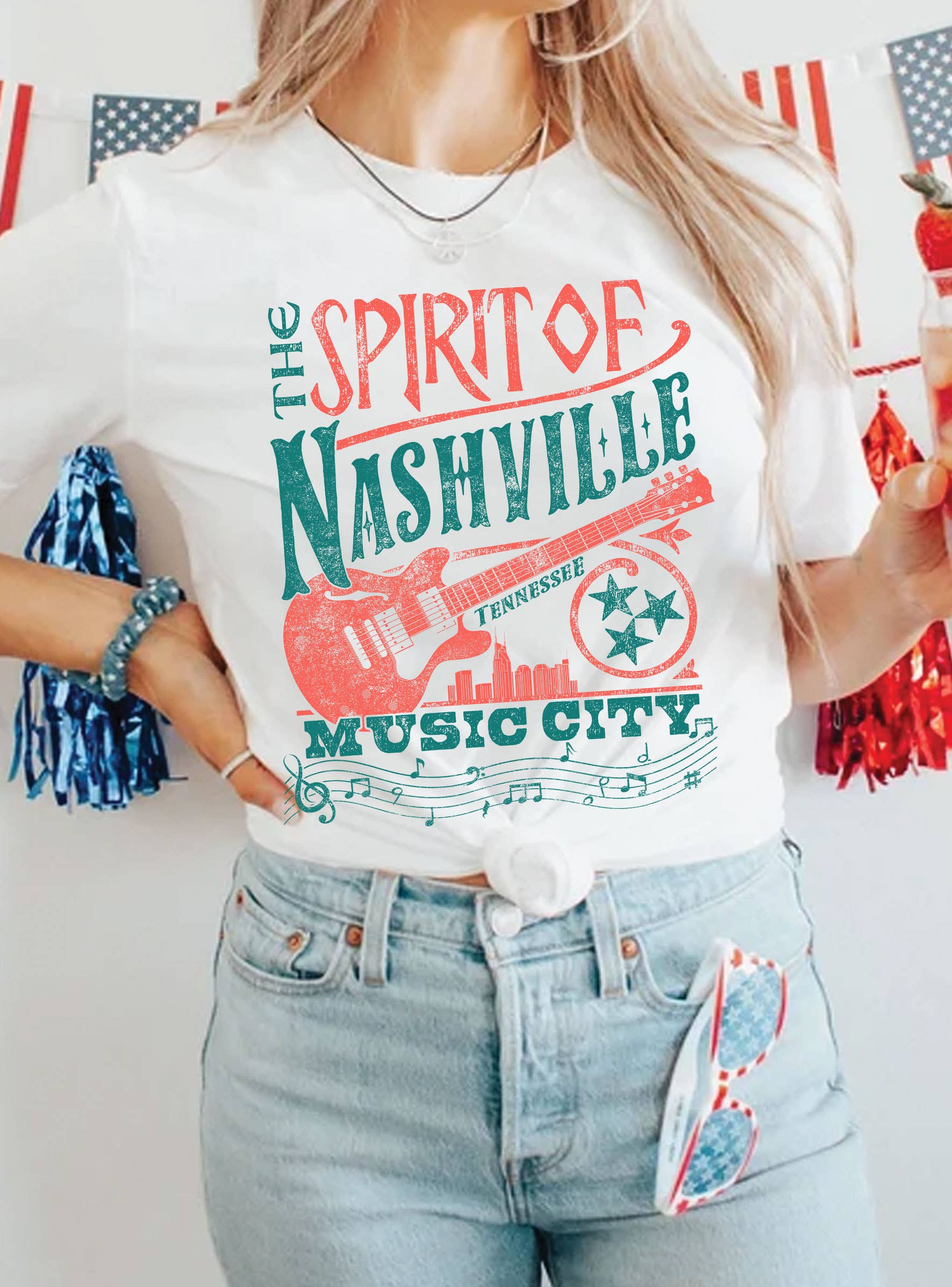 Spirit of Nashville Graphic - Adult & Kids T-Shirts, Sweatshirts & Hoodies apparel design preview 1