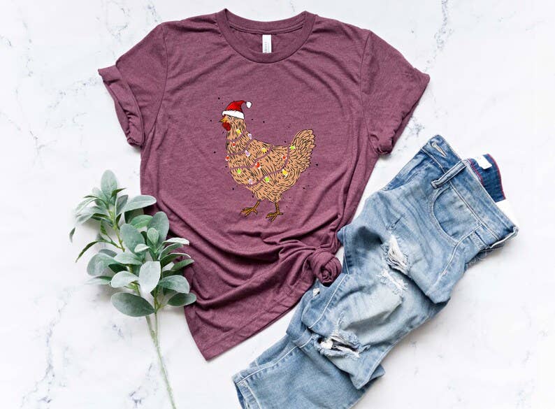 Christmas Chicken - Adult & Kids T-Shirts, Sweatshirts & Hoodies apparel design preview 1