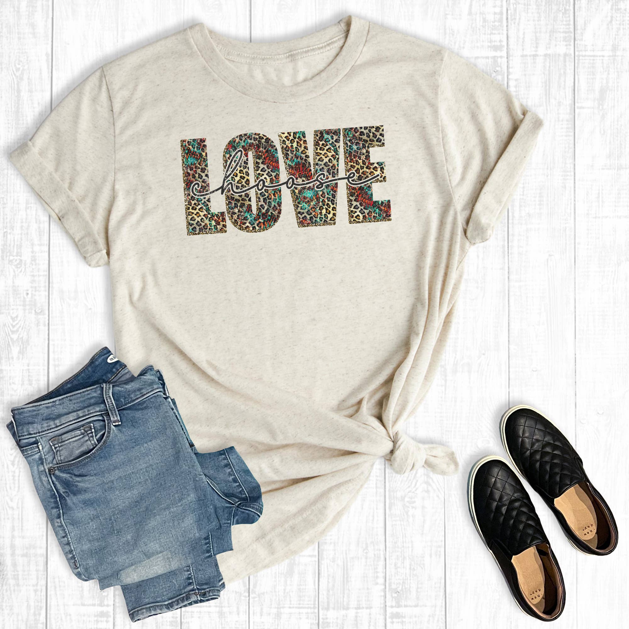 Leopard Choose Love - Adult & Kids T-Shirts, Sweatshirts & Hoodies apparel design preview 1