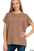 .Raised Rib Front Pocket Boxy Top - Adult & Kids T-Shirts, Sweatshirts & Hoodies apparel design preview 1