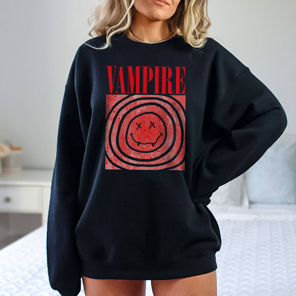 Vampire Crewneck Halloween Unisex Sizes S-2XL - Adult & Kids T-Shirts, Sweatshirts & Hoodies apparel design preview 1