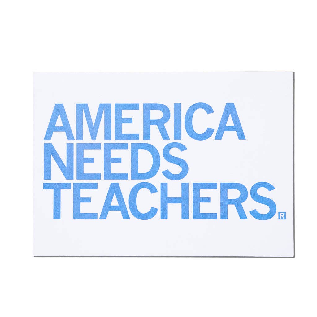 America Needs Teachers Postcard - Adult & Kids T-Shirts, Sweatshirts & Hoodies apparel design preview 1
