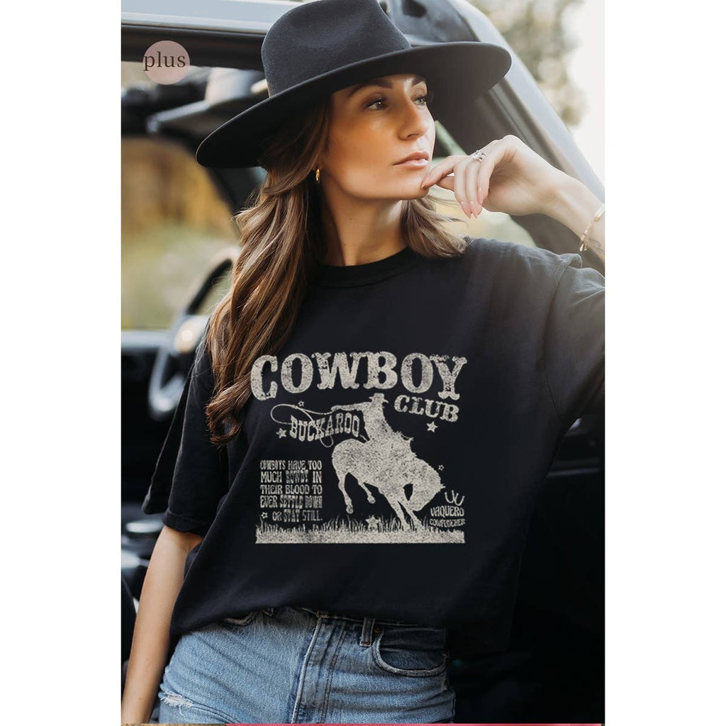 Cowboy Club Western Vintage Graphic Plus - Adult & Kids T-Shirts, Sweatshirts & Hoodies apparel design preview 1