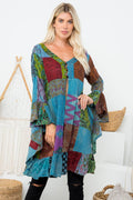 Patchwork Ruffle Kimono (KT-1354) - Adult & Kids T-Shirts, Sweatshirts & Hoodies apparel design preview 1