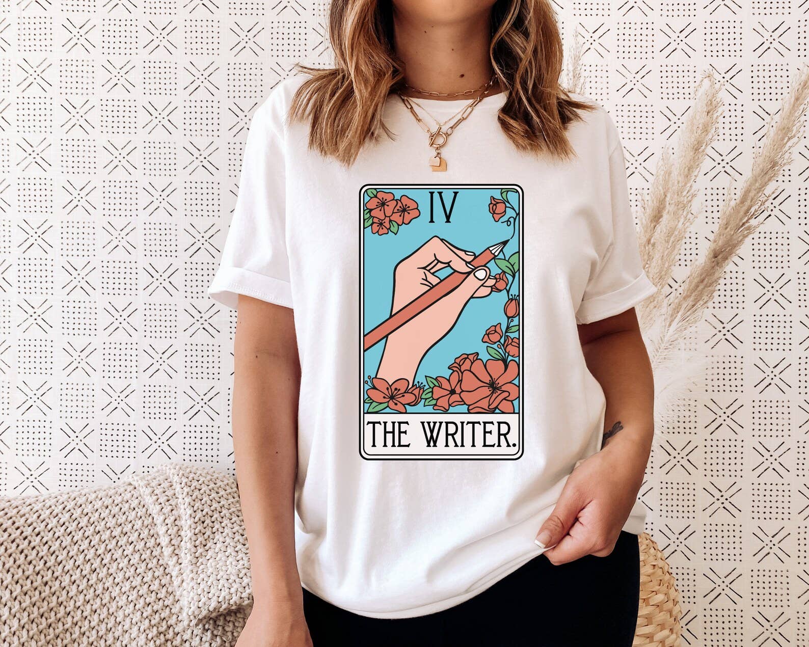 The Writer Tarot Card - Adult & Kids T-Shirts, Sweatshirts & Hoodies apparel design preview 1