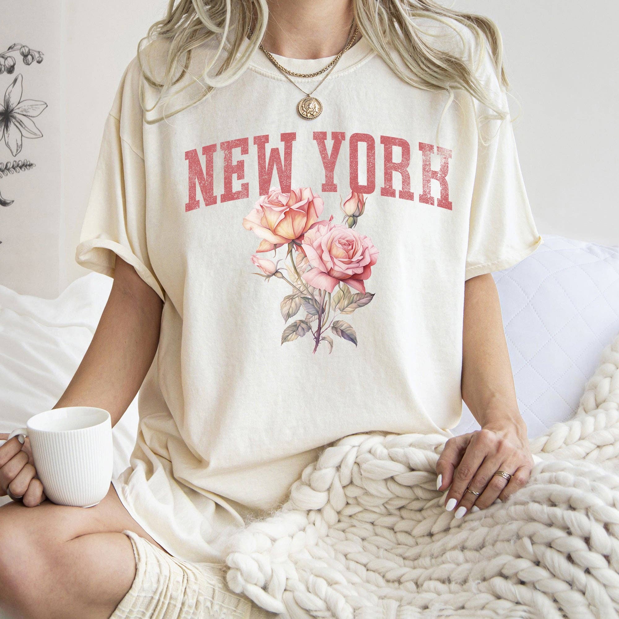 New York State Flower - Adult & Kids T-Shirts, Sweatshirts & Hoodies apparel design preview 1