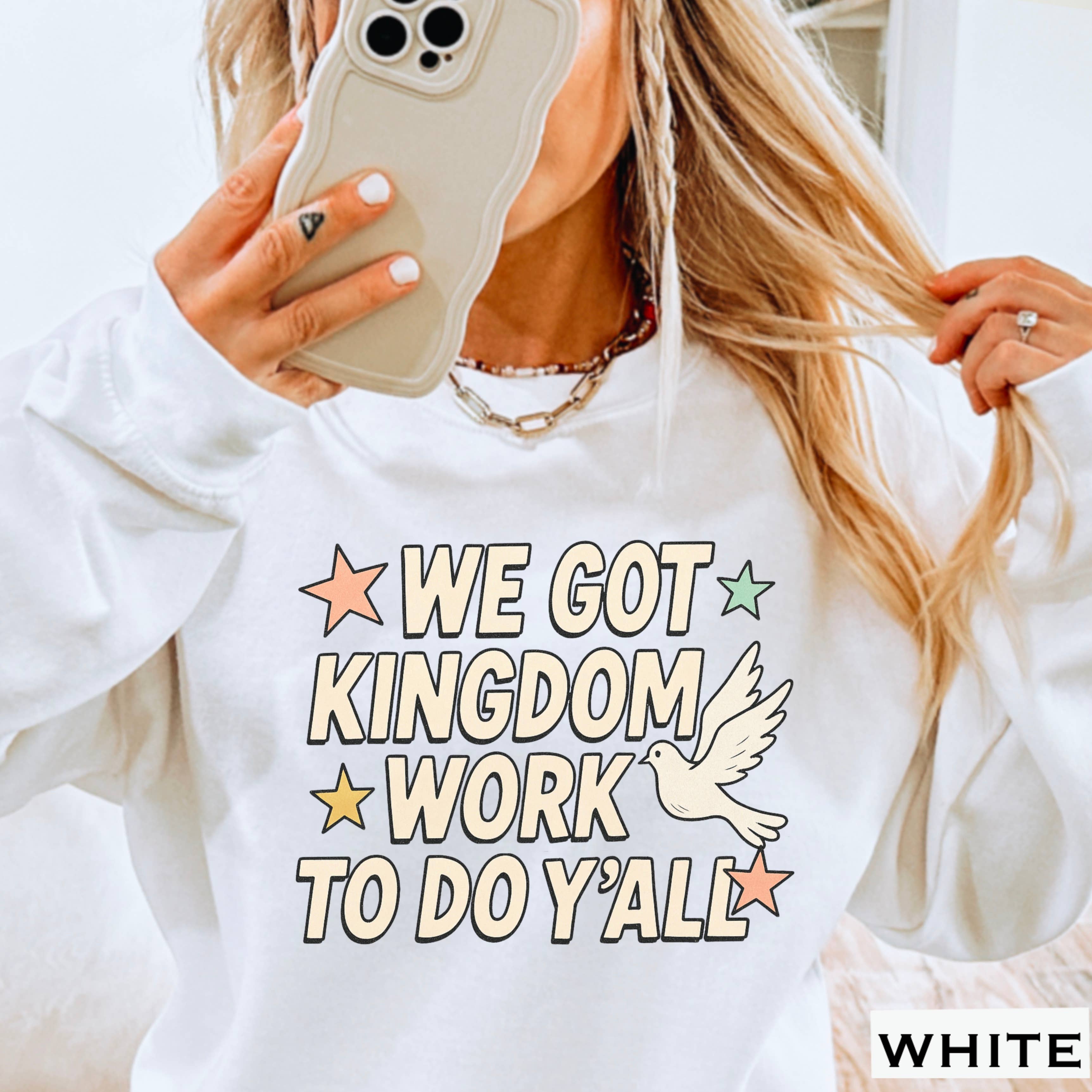 We Got Kingdom Work To Do Ya'Ll Christian Graphic - Adult & Kids T-Shirts, Sweatshirts & Hoodies apparel design preview 1