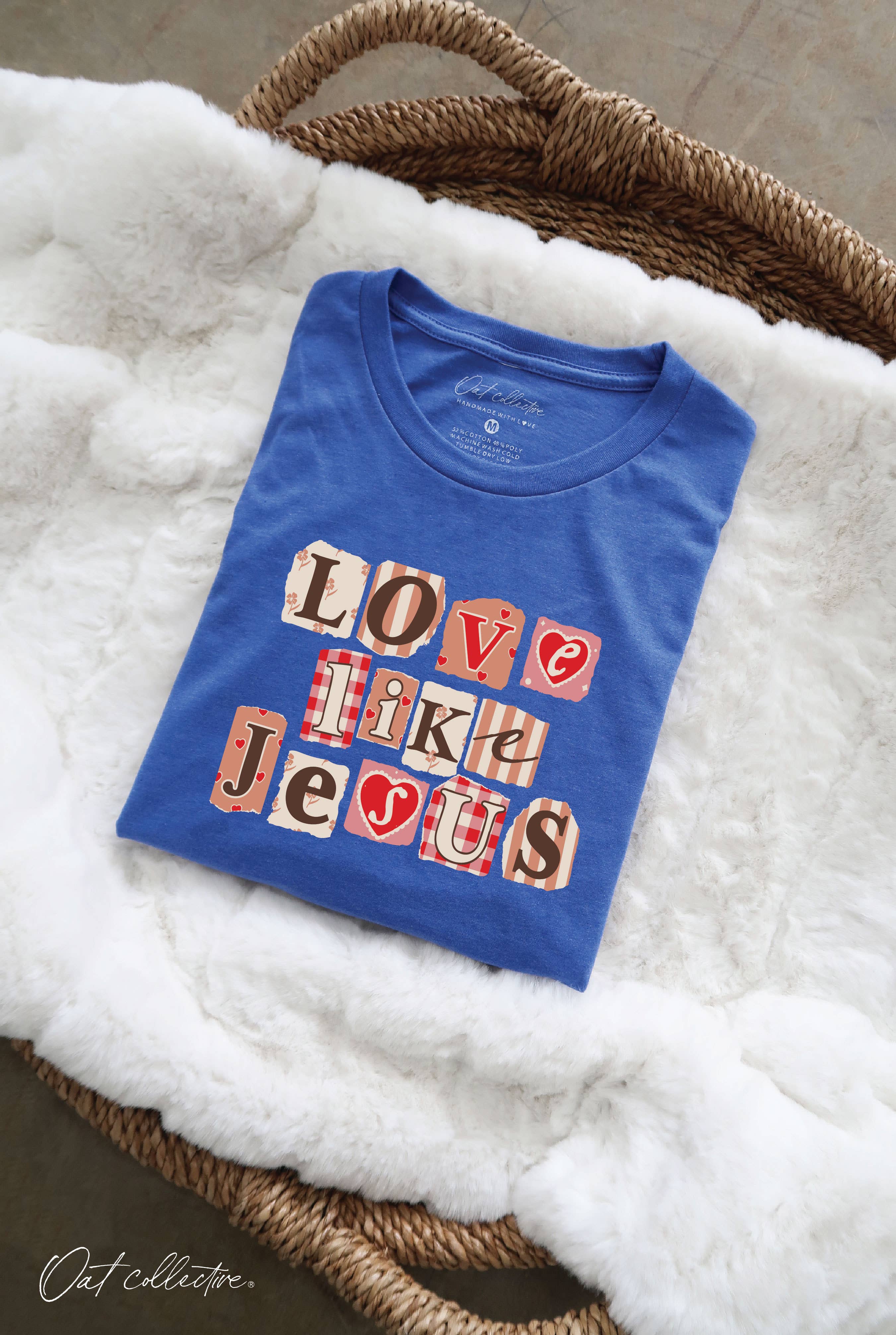 Love Like Jesus Scrapbook Graphic - Adult & Kids T-Shirts, Sweatshirts & Hoodies apparel design preview 1
