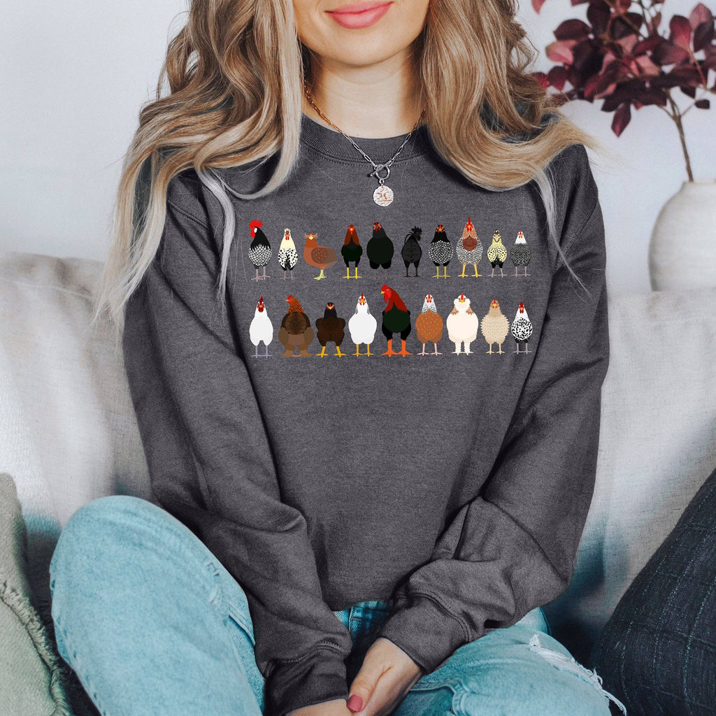 Chicken Breeds Farm Animal Lover - Adult & Kids T-Shirts, Sweatshirts & Hoodies apparel design preview 1