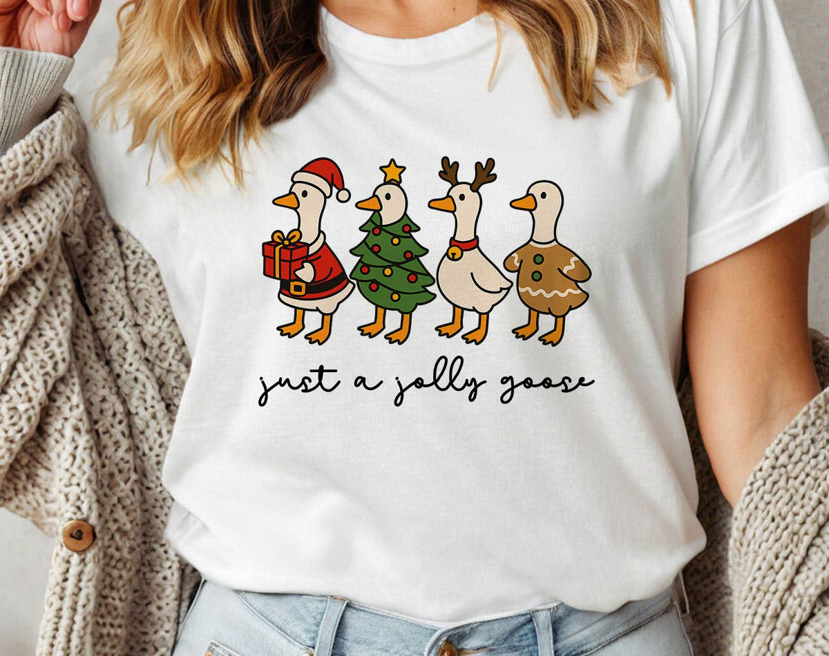 Just A Jolly Goose Christmas Tis the Season - Adult & Kids T-Shirts, Sweatshirts & Hoodies apparel design preview 1