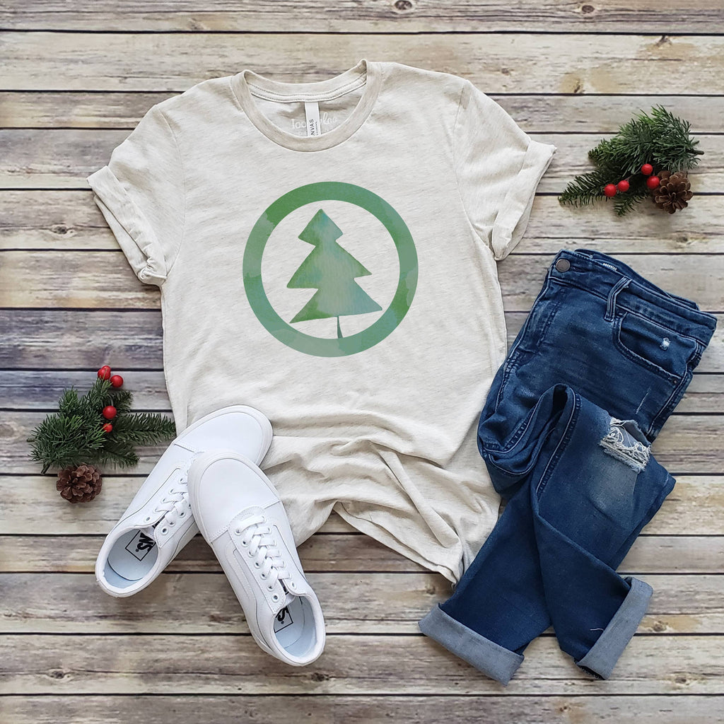 Minimal Christmas Tree Sizes XS-2XL - Adult & Kids T-Shirts, Sweatshirts & Hoodies apparel design preview 1