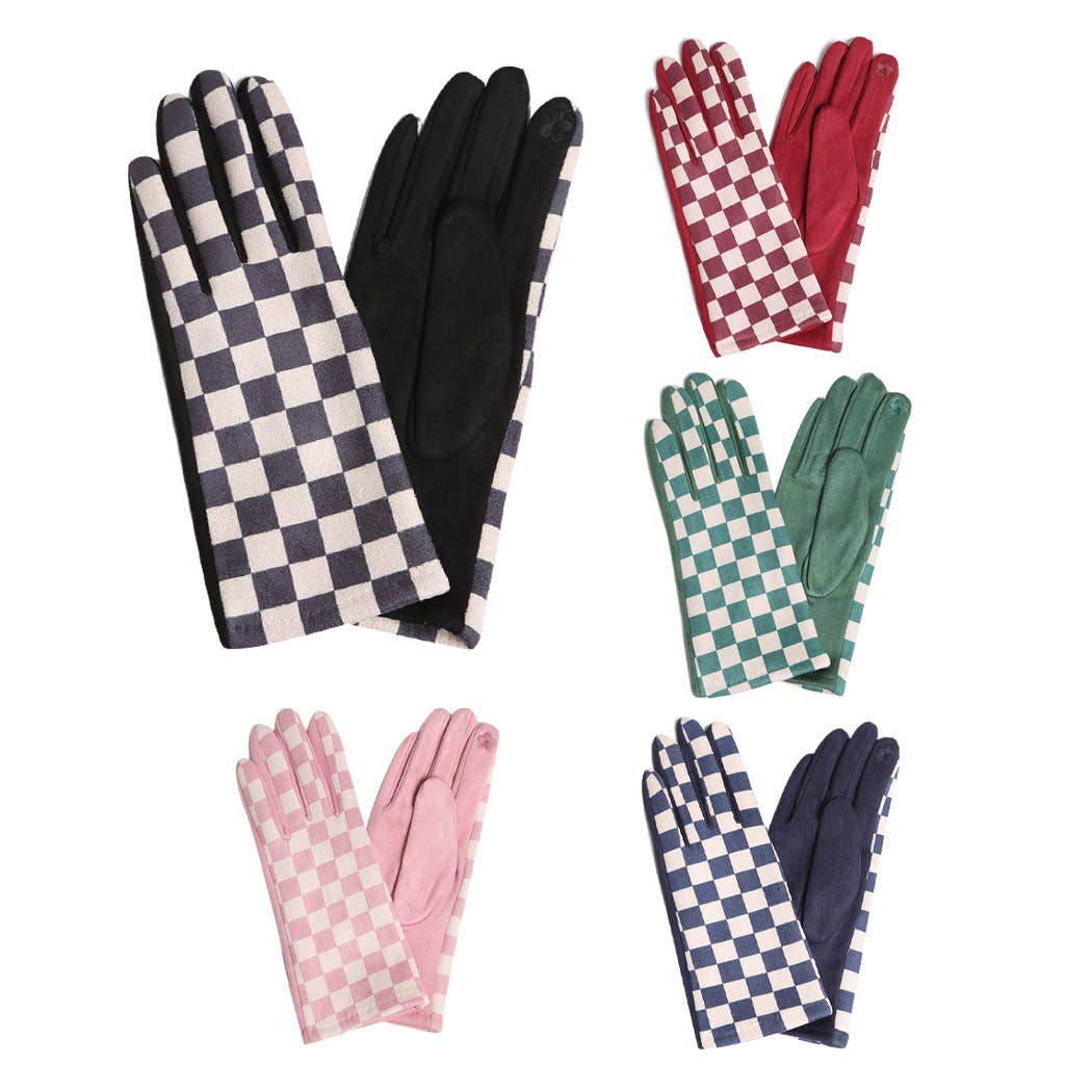 Women's Checkerboard Touch Gloves - Adult & Kids T-Shirts, Sweatshirts & Hoodies apparel design preview 1