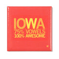 Iowa Vowels Metal Magnet Red - Adult & Kids T-Shirts, Sweatshirts & Hoodies apparel design preview 1