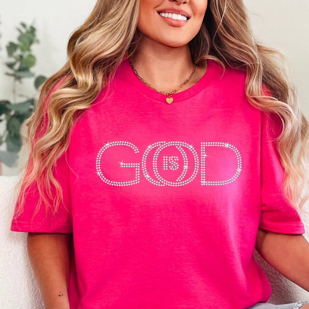 Rhinestone God Is Good Christian Graphic Gildan - Adult & Kids T-Shirts, Sweatshirts & Hoodies apparel design preview 1