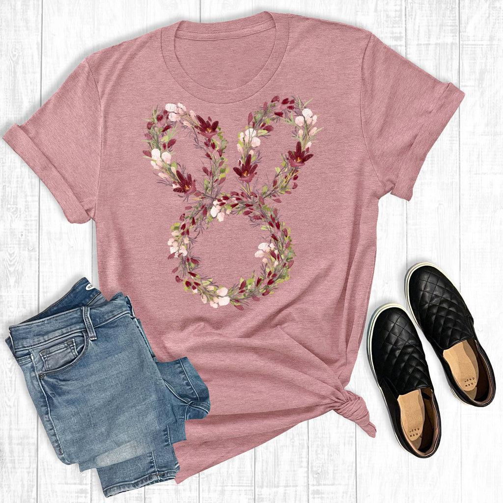 Floral Bunny Head - Adult & Kids T-Shirts, Sweatshirts & Hoodies apparel design preview 1