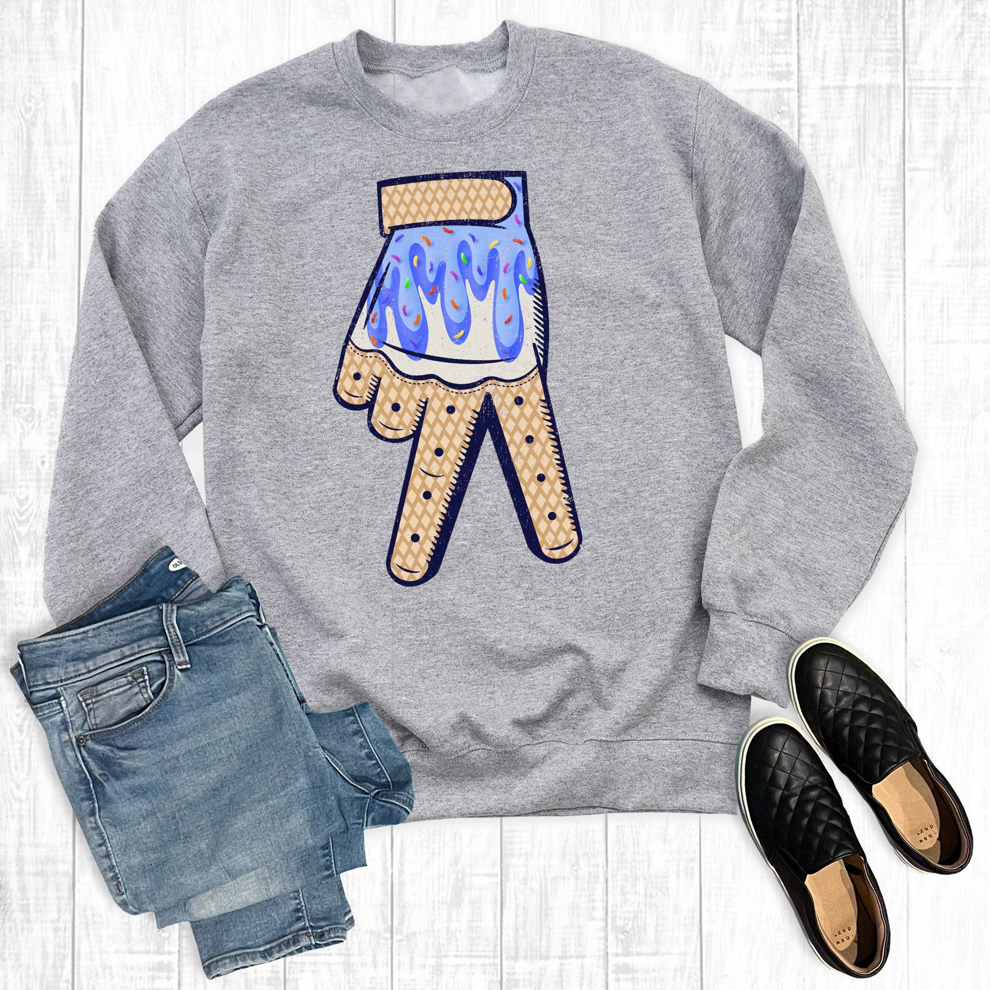 Ice Cream Batting Glove - Adult & Kids T-Shirts, Sweatshirts & Hoodies apparel design preview 1