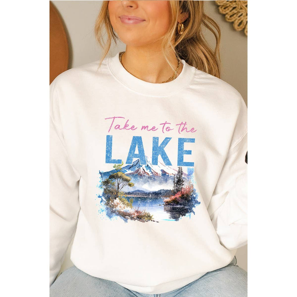 Take Me To the Lake Vintage Graphic - Adult & Kids T-Shirts, Sweatshirts & Hoodies apparel design preview 1