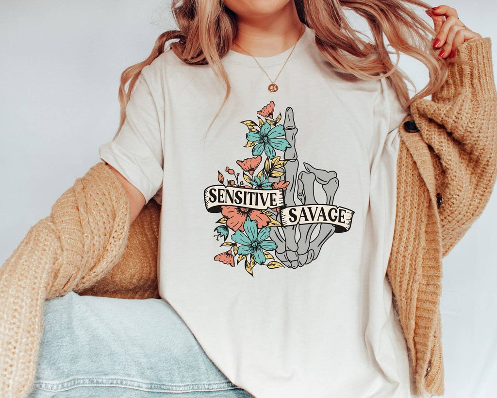 Sensitive Savage - Adult & Kids T-Shirts, Sweatshirts & Hoodies apparel design preview 1