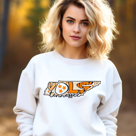 Tennessee Vols White Crew Sale - Adult & Kids T-Shirts, Sweatshirts & Hoodies apparel design preview 1
