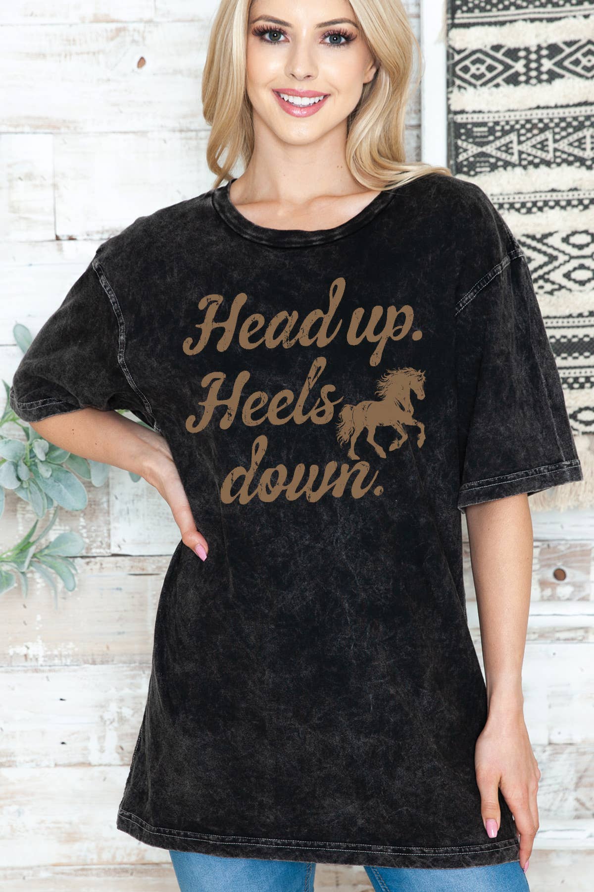 Women Western Graphic Print Oversize Mineral Top - Adult & Kids T-Shirts, Sweatshirts & Hoodies apparel design preview 1