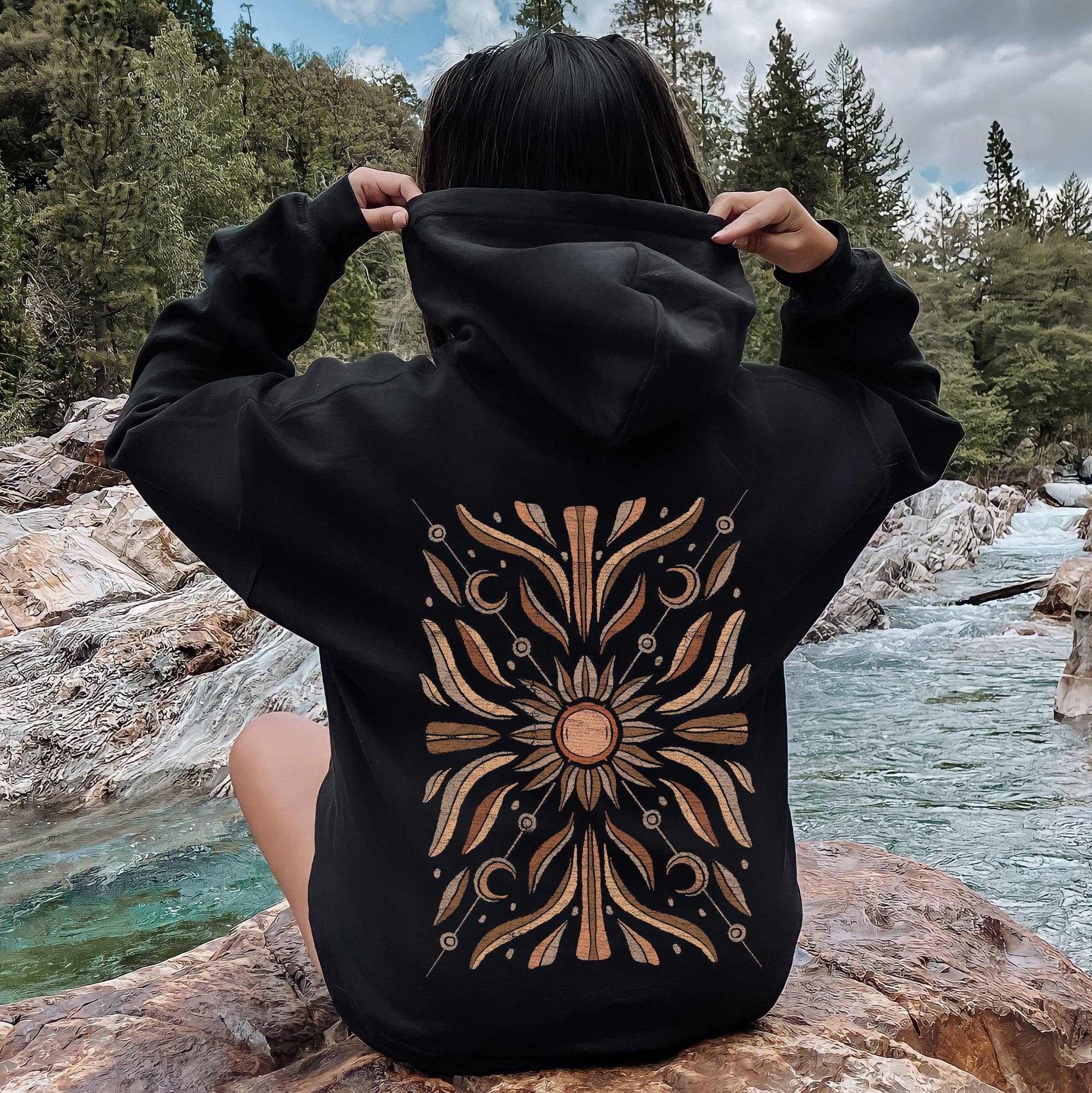Boho Radiant Sun - Adult & Kids T-Shirts, Sweatshirts & Hoodies apparel design preview 1