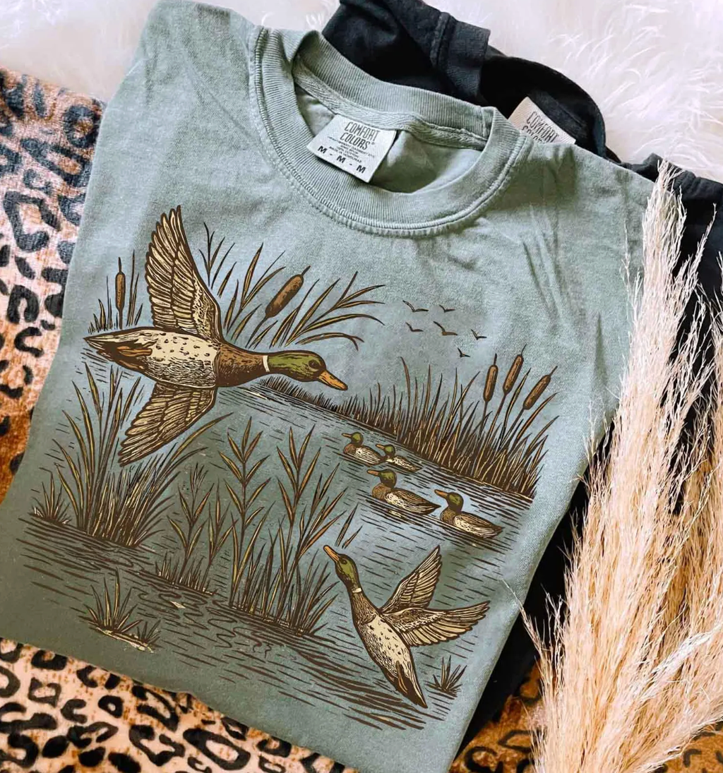 Flying Mallards - Adult & Kids T-Shirts, Sweatshirts & Hoodies apparel design preview 1