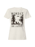 Monday Humor Ufo and Sasquatch Women's - Adult & Kids T-Shirts, Sweatshirts & Hoodies apparel design preview 1