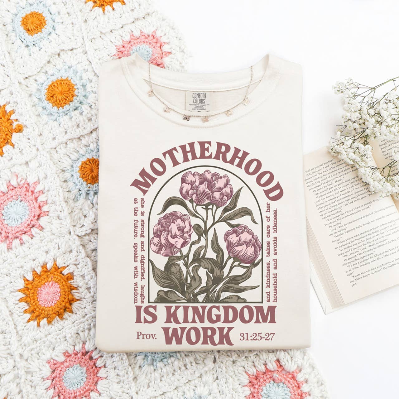 Motherhood Is Kingdom Work - Adult & Kids T-Shirts, Sweatshirts & Hoodies apparel design preview 1