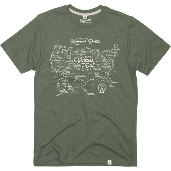 Nps Map Unisex Short Sleeve - Adult & Kids T-Shirts, Sweatshirts & Hoodies apparel design preview 1