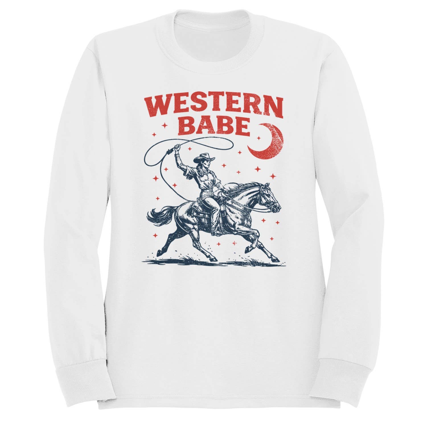 Western Babe Rodeo Women's White - Adult & Kids T-Shirts, Sweatshirts & Hoodies apparel design preview 1