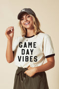 Game Day Vibes Ringer Graphic Top - Adult & Kids T-Shirts, Sweatshirts & Hoodies apparel design preview 1