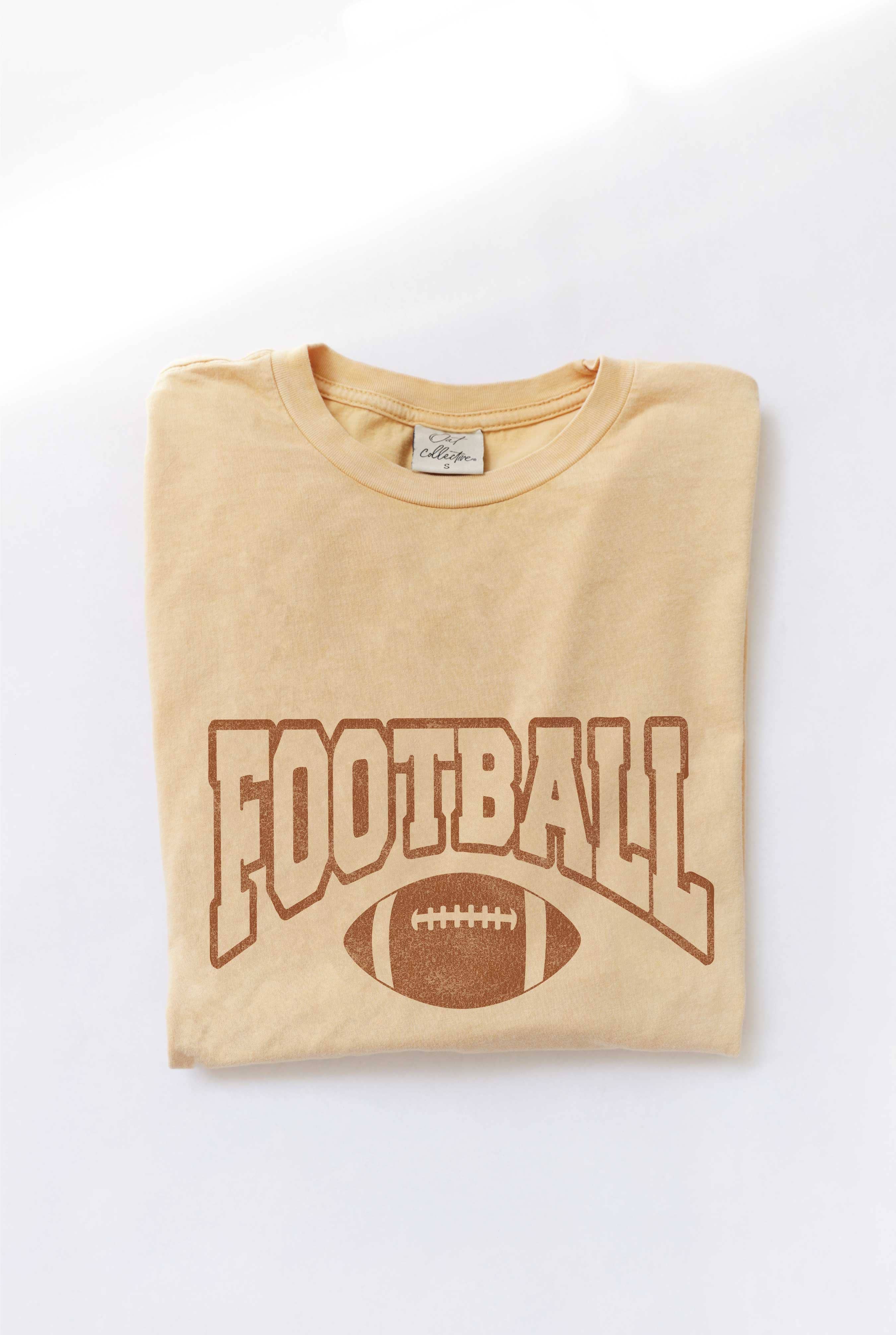 Football Mineral Washed Graphic Top Made To Order - Adult & Kids T-Shirts, Sweatshirts & Hoodies apparel design preview 1