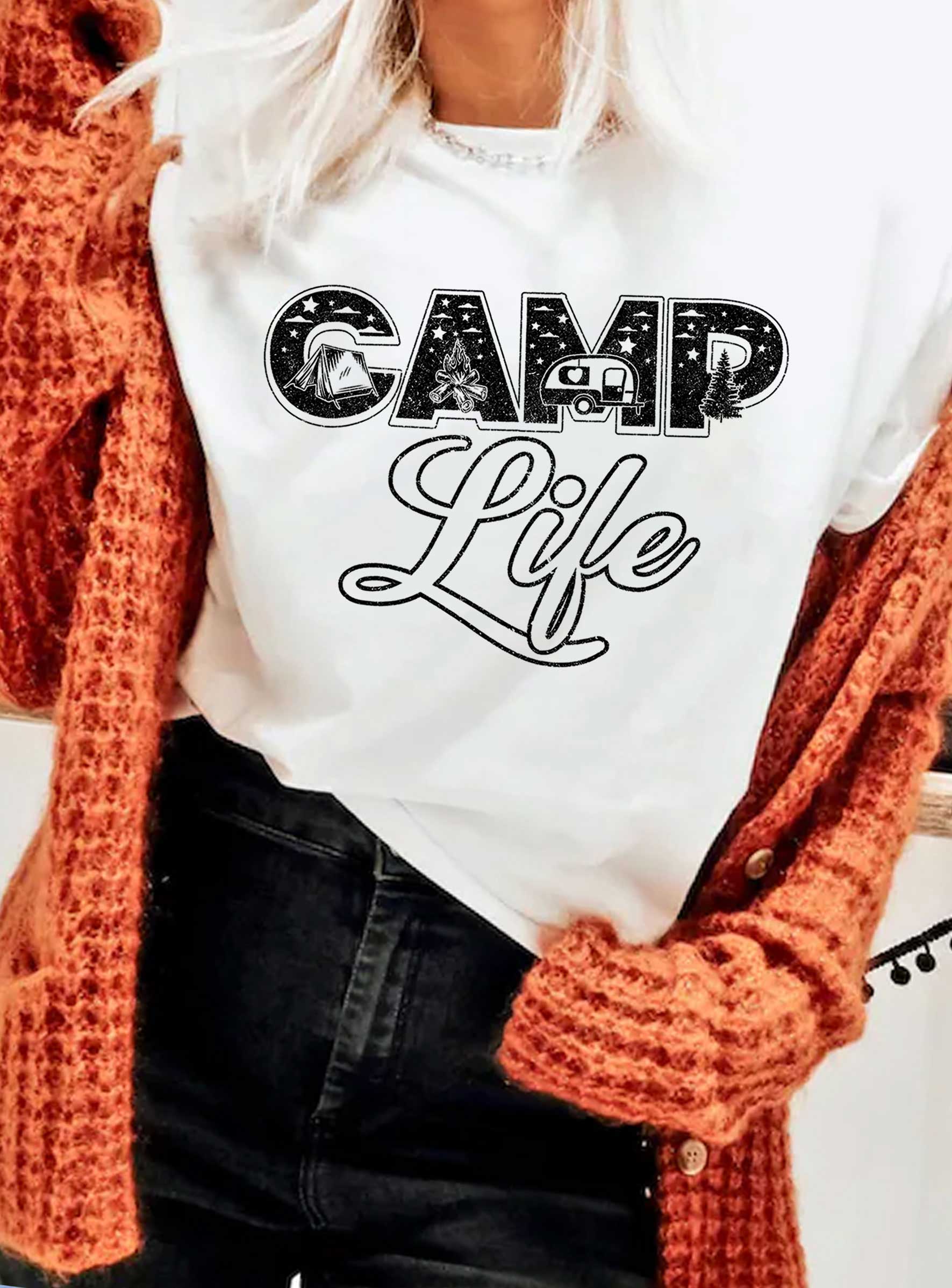 Camp Life Graphic - Adult & Kids T-Shirts, Sweatshirts & Hoodies apparel design preview 1