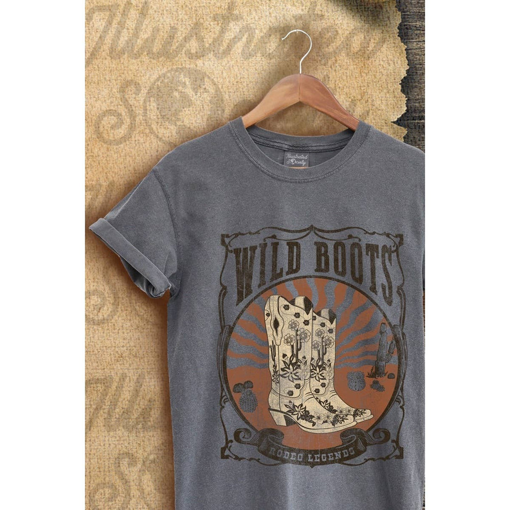 Wild Boot Rodeo Legend Vintage Graphic - Adult & Kids T-Shirts, Sweatshirts & Hoodies apparel design preview 1