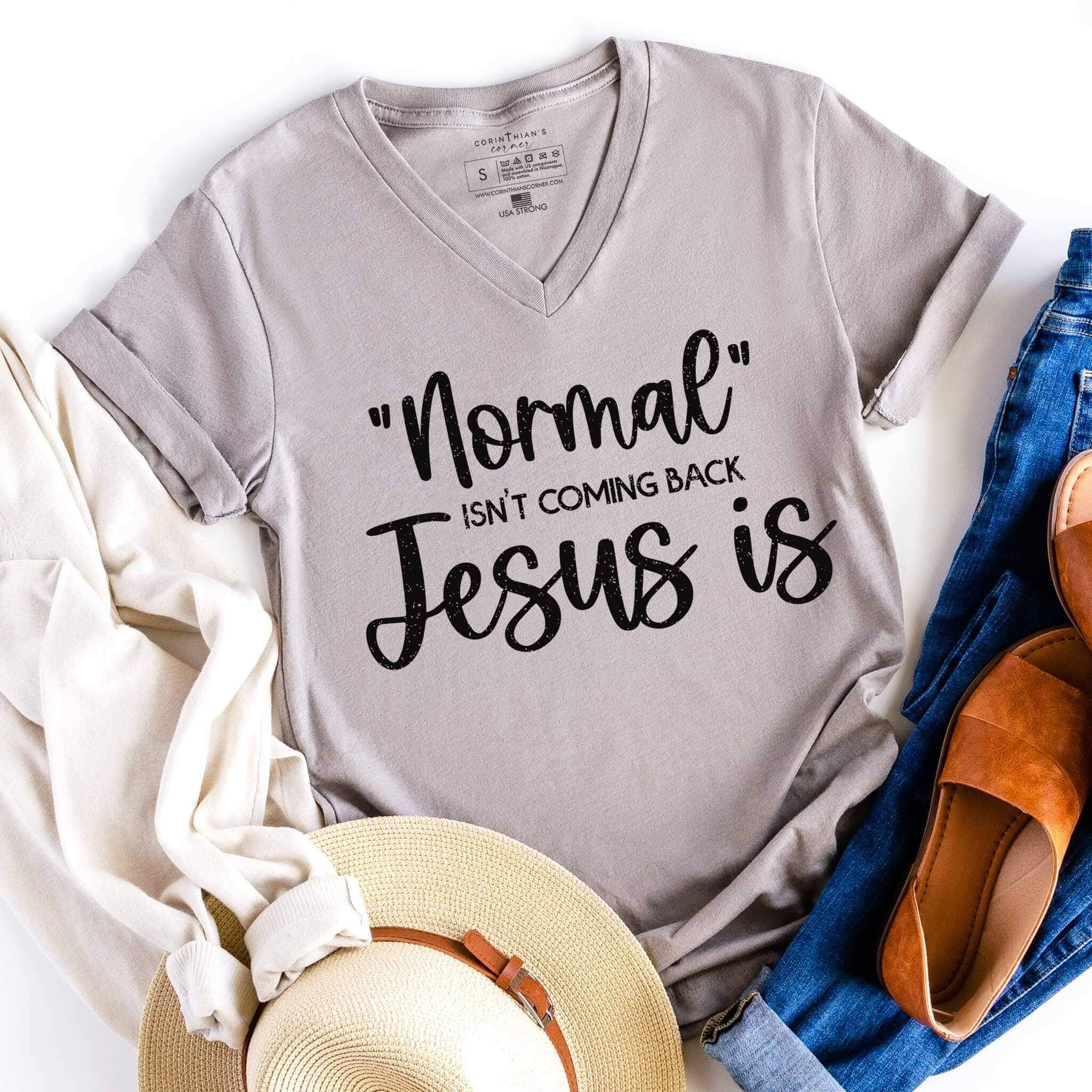 Normal Isn't Coming Back V-Neck - Adult & Kids T-Shirts, Sweatshirts & Hoodies apparel design preview 1