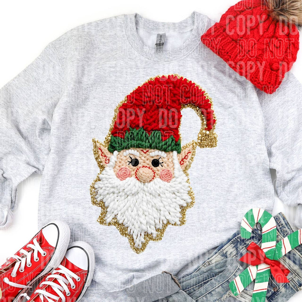 Faux Yarn Christmas Elf - Adult & Kids T-Shirts, Sweatshirts & Hoodies apparel design preview 1