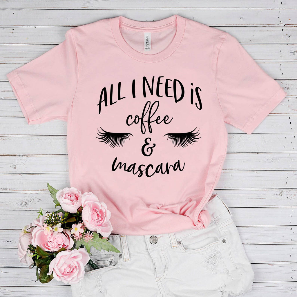 All I Need Is Coffee and Mascara - Adult & Kids T-Shirts, Sweatshirts & Hoodies apparel design preview 1