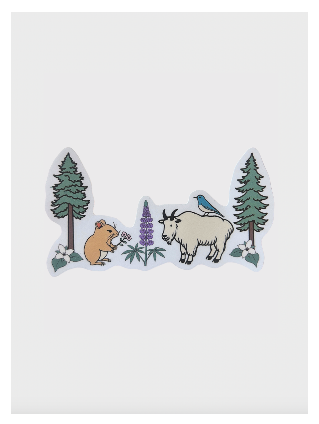 Cascade Mountains Field Guide Sticker - Adult & Kids T-Shirts, Sweatshirts & Hoodies apparel design preview 1