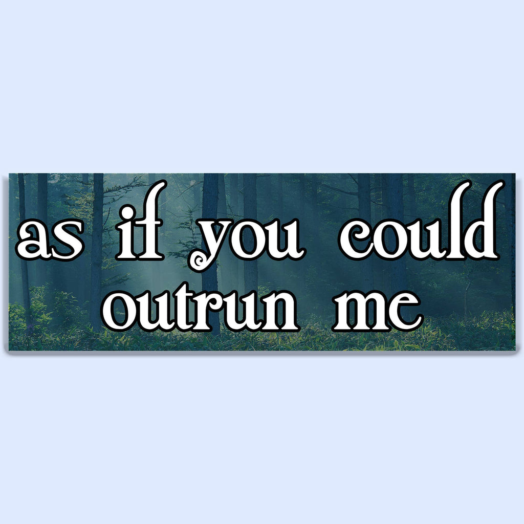 As If You Could Outrun Me Sticker Decal, Funny Car - Adult & Kids T-Shirts, Sweatshirts & Hoodies apparel design preview 1