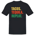 Tacos Tequila Repeat Colorful Quote Men's - Adult & Kids T-Shirts, Sweatshirts & Hoodies apparel design preview 1