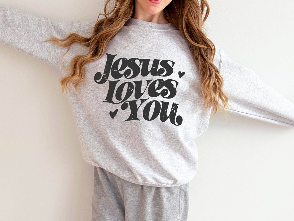 Jesus Loves You Faith Apparel - Adult & Kids T-Shirts, Sweatshirts & Hoodies apparel design preview 1
