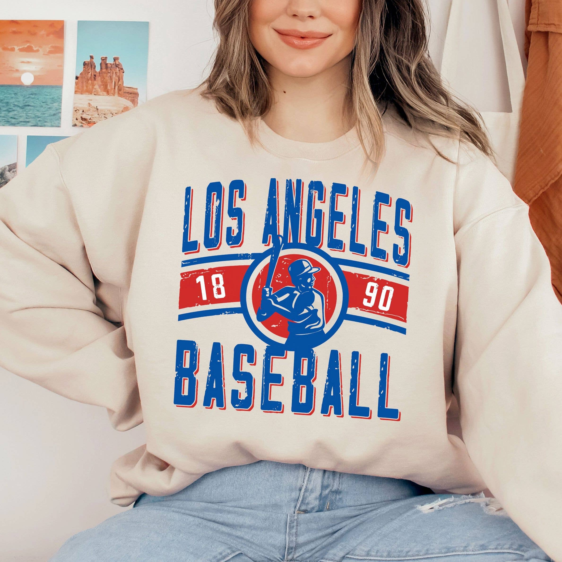 Retro Los Angeles Dodgers Baseball Game Day - Adult & Kids T-Shirts, Sweatshirts & Hoodies apparel design preview 1