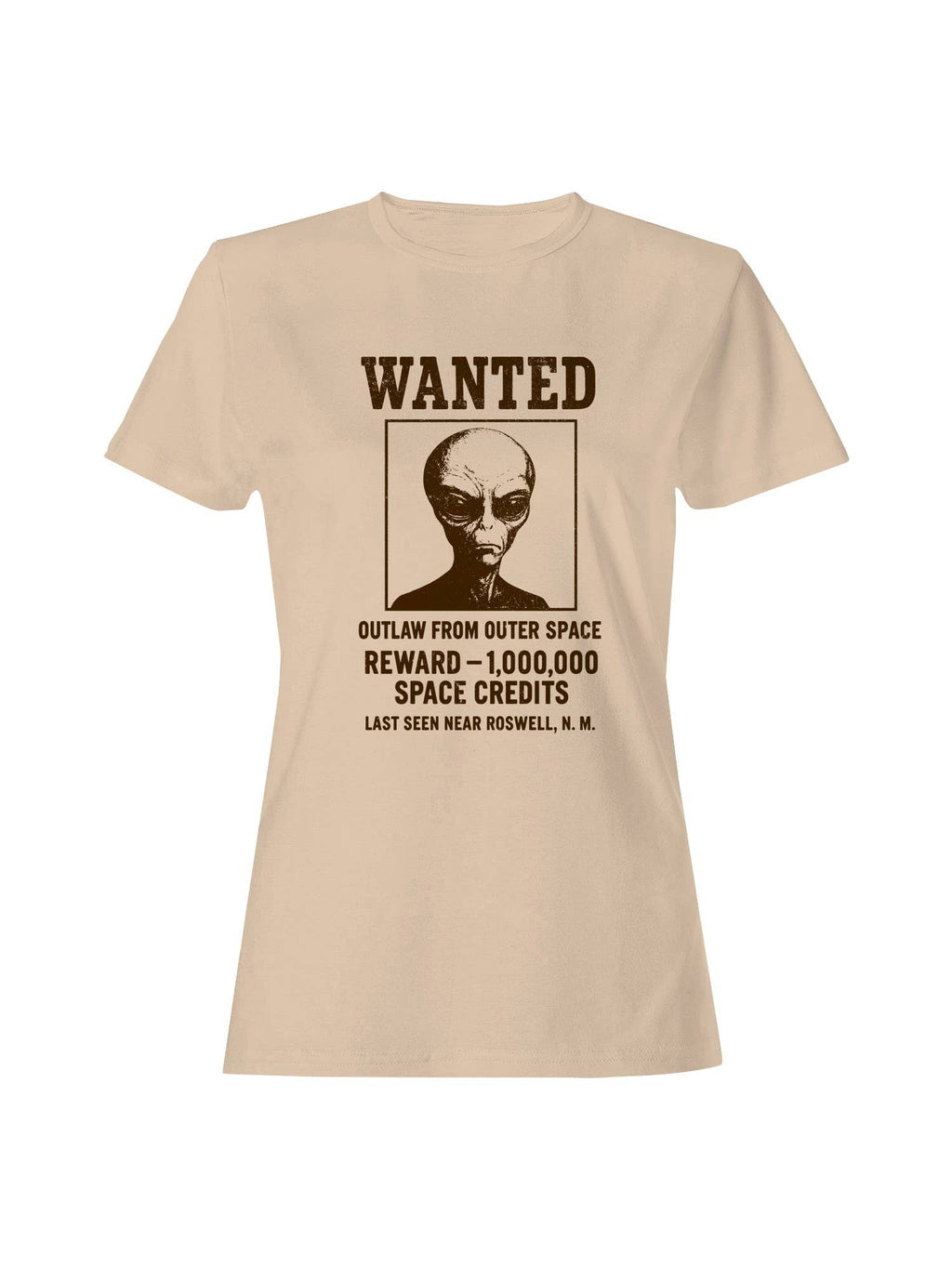 Wanted Alien: Outlaw from Space Women's - Adult & Kids T-Shirts, Sweatshirts & Hoodies apparel design preview 1