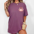 Pink Pumpkin Coquette Pocket Print Western Halloween - Adult & Kids T-Shirts, Sweatshirts & Hoodies apparel design preview 1