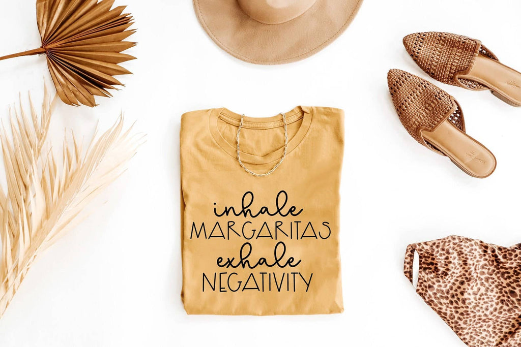 Inhale Margaritas Exhale Negativity - Adult & Kids T-Shirts, Sweatshirts & Hoodies apparel design preview 1