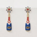 USA Cubic Zirconia Studded Hooplet Earrings - Adult & Kids T-Shirts, Sweatshirts & Hoodies apparel design preview 1
